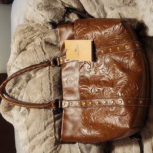 Patricia nash handbag,  tooled leather